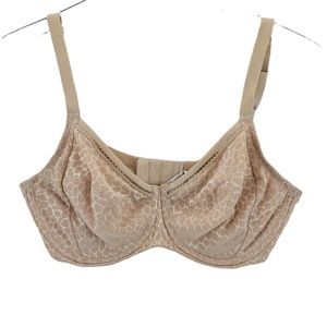 Wacoal Cream and Tan Full-Coverage Bra with Underwire Support